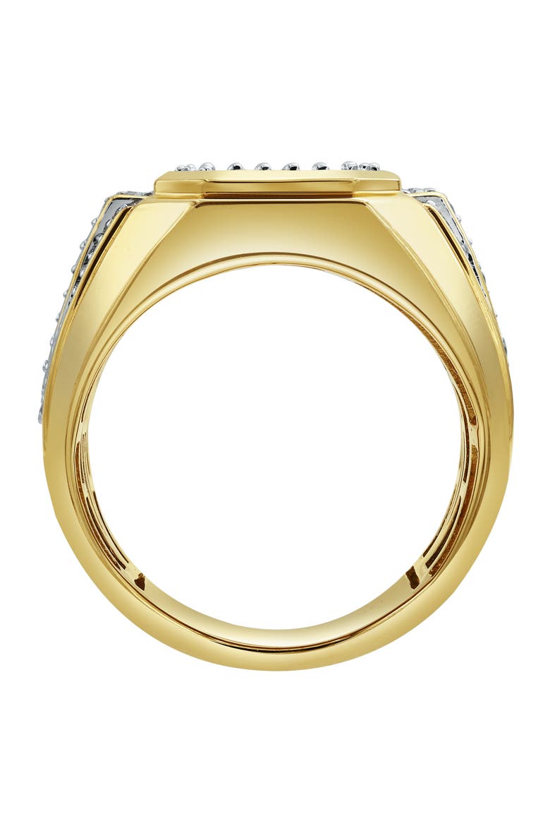 HexWall 14K Yellow Gold Diamond Men Statement Ring - 1.3ct., Alternate, color, 14K Yellow Gold
