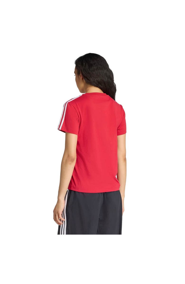 adidas Women's adidas Red Liverpool Three-Stripes T-Shirt, Alternate, color, 