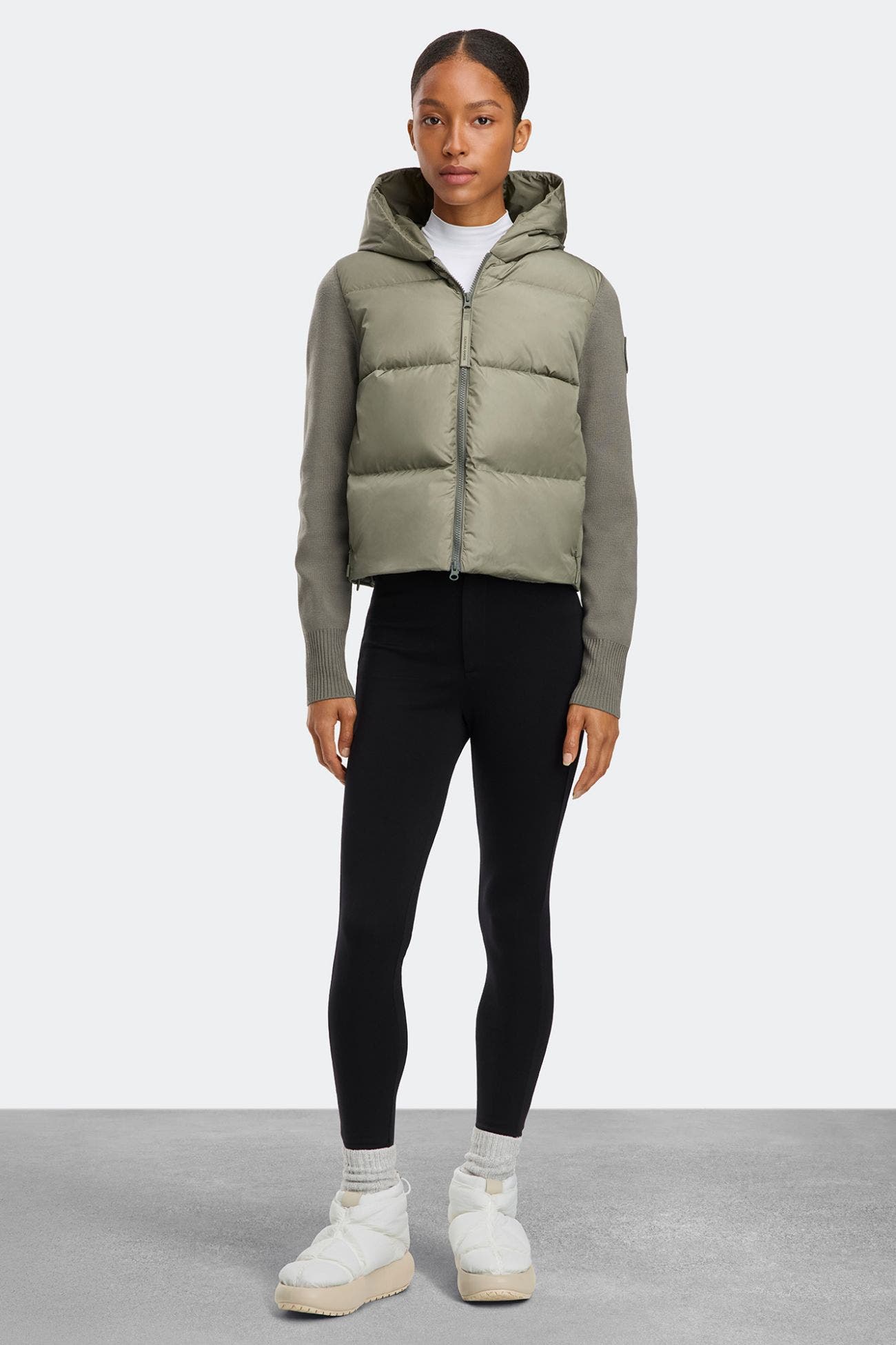 Piper Puffer Boot, Alternate, color, White/Linen