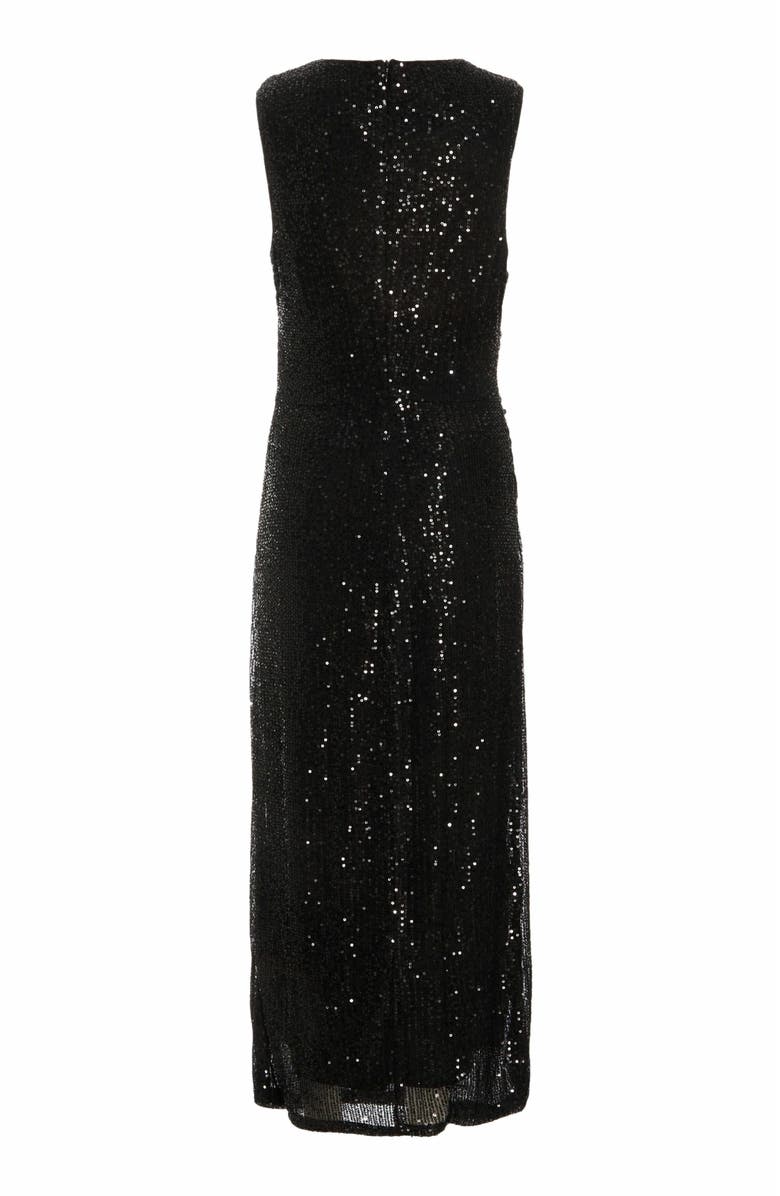 QUIZ Round Neck Sleeveless Sequin Maxi Dress, Alternate, color,