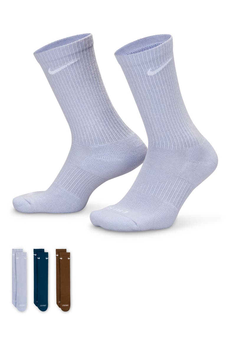 Assorted 3-Pack Everyday Plus Cushion Crew Training Socks, Alternate, color, 970 MLTCLR