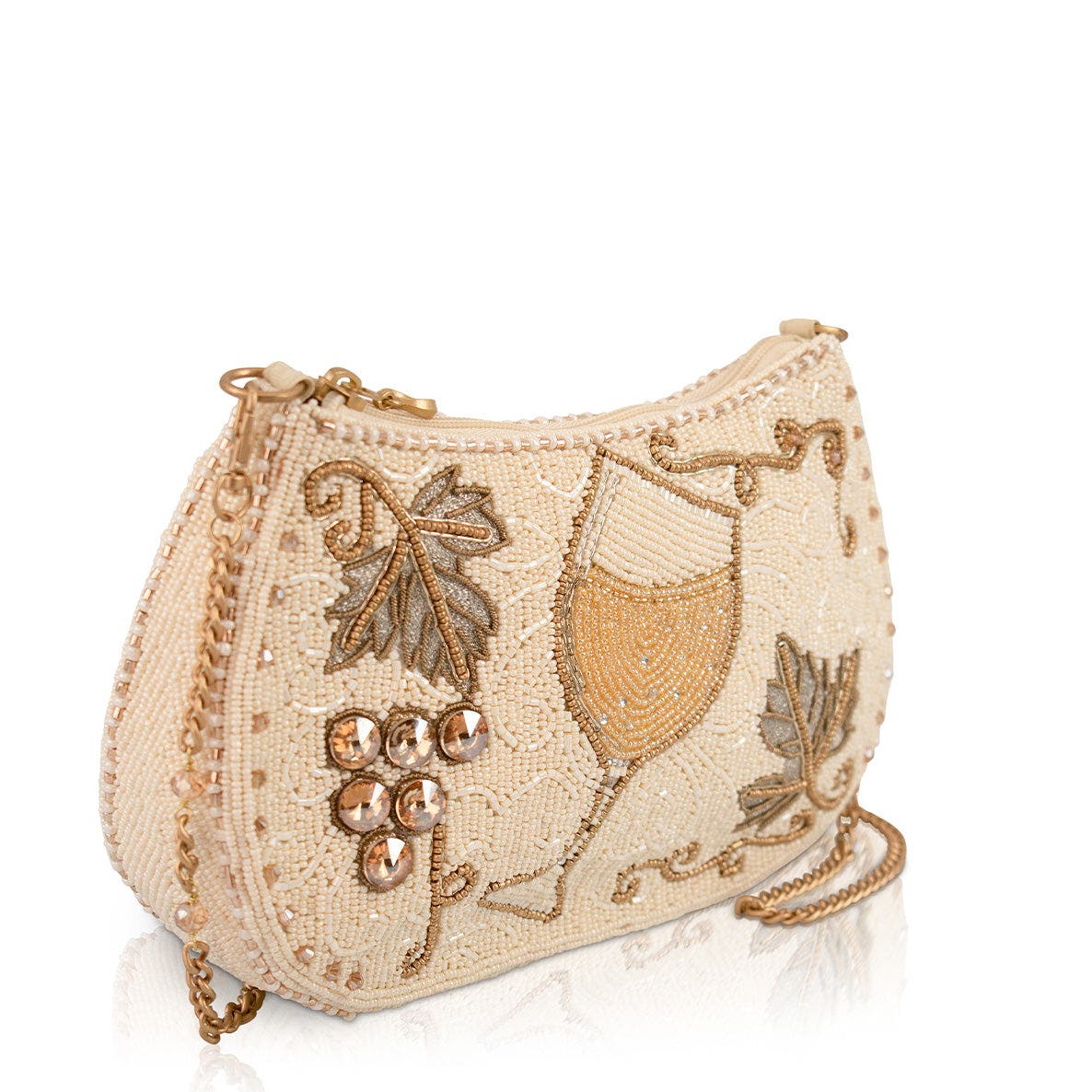 Mary Frances Accessories Grape Escape Crossbody Handbag, Alternate, color, Ivory