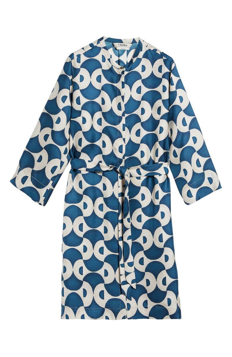 Max Mara Timek Geo Print Silk Belted Dress, Alternate, color,