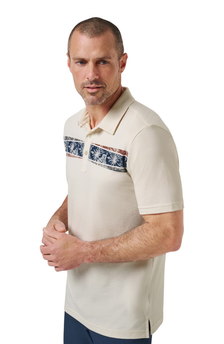 TravisMathew Postcard Market Stripe Polo, Alternate, color, Birch