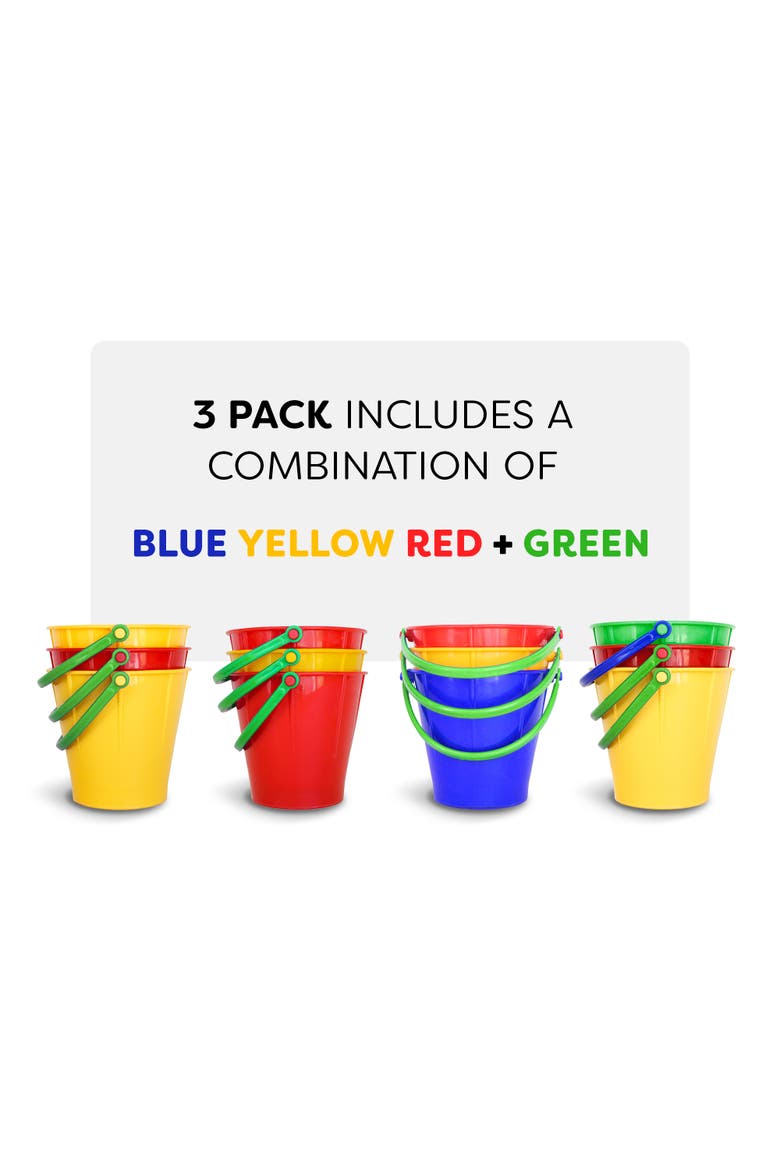 Large Sand Pail 3 Pack, Alternate, color, Multi