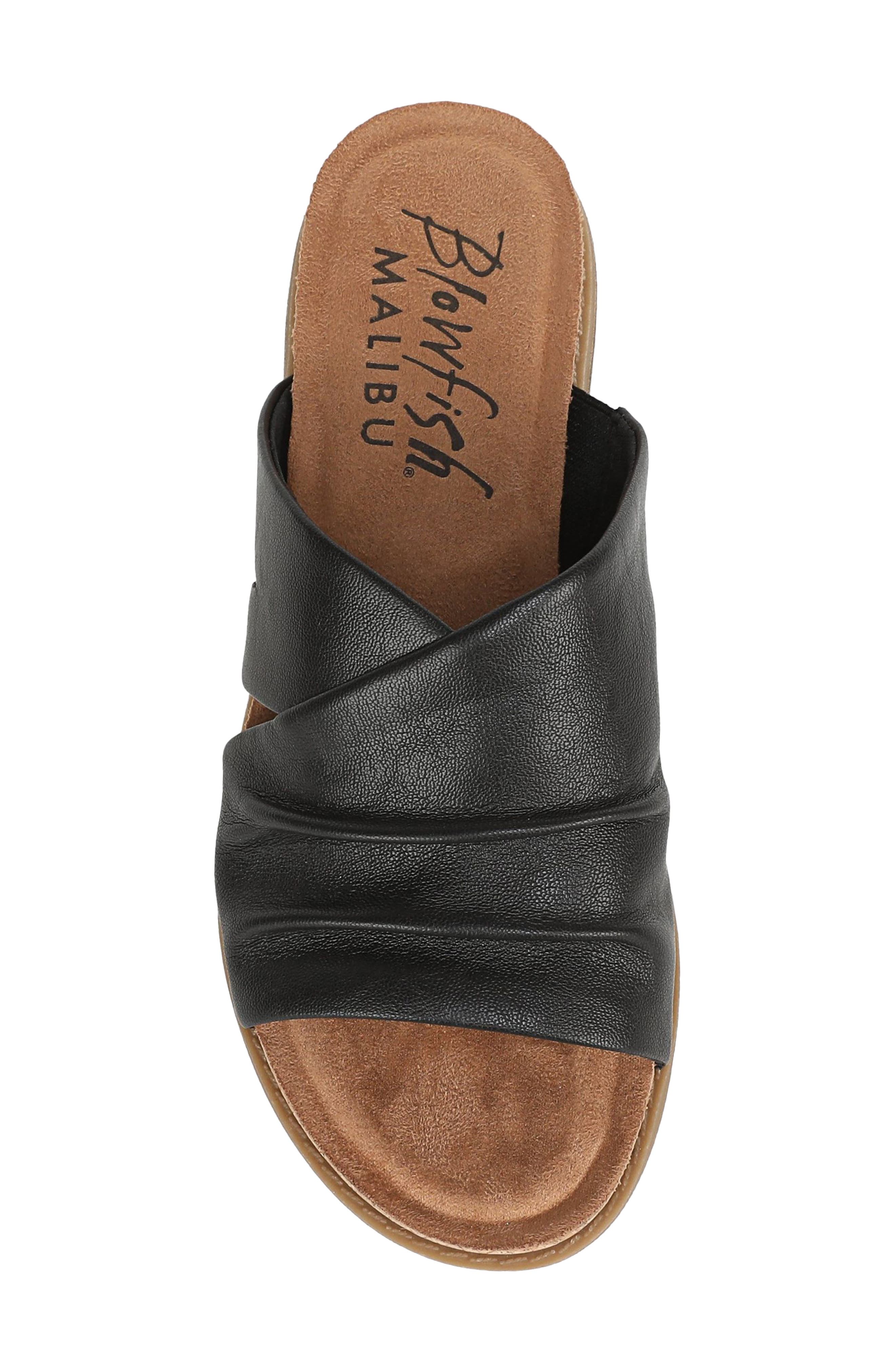 Blowfish Malibu Noelle Slide Sandal, Alternate, color, Black Faux Leather
