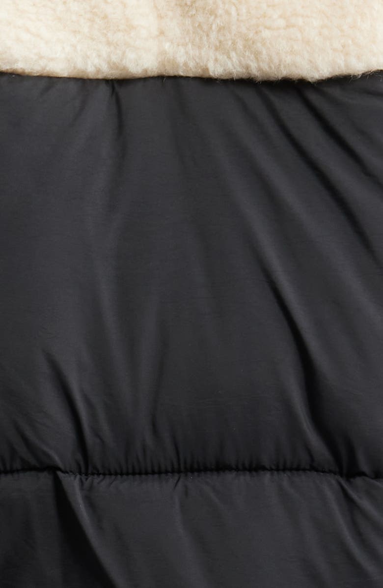 UGG<sup>®</sup> Mykah UGGbraid Puffer Jacket, Alternate, color, Black / Cream