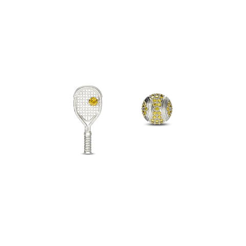 The Tennis Stud Earrings, Yellow Diamond Pavé