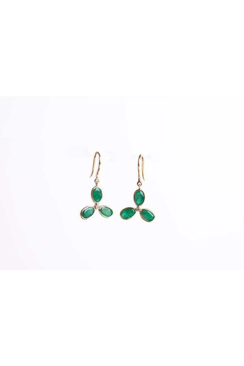 Enchanted Forest Earrings, Main, color, Emerald