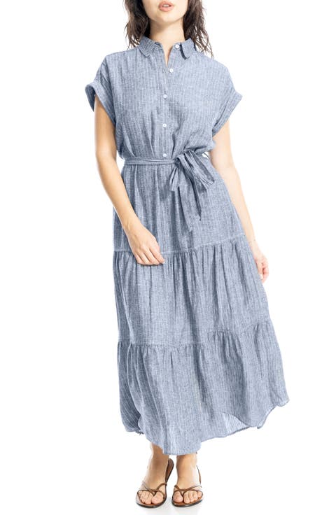 Cap Sleeve Maxi Shirtdress