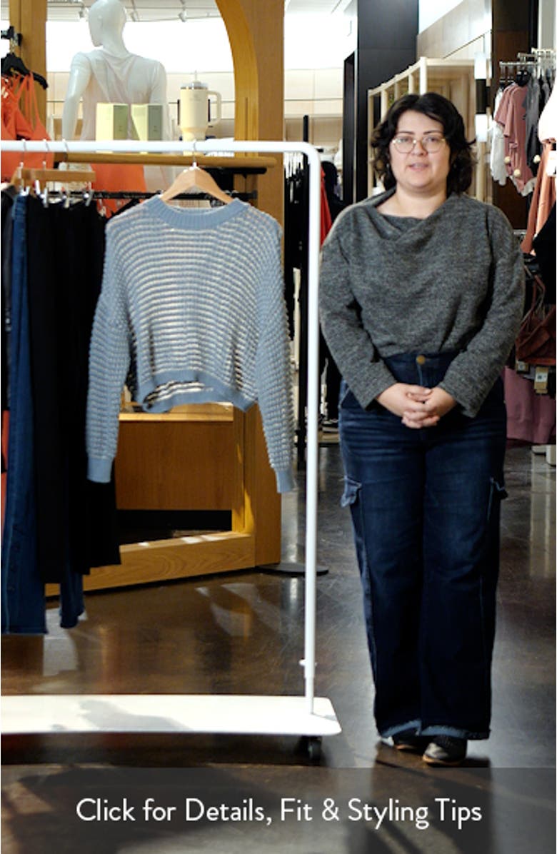 Oversize Openwork Cotton Blend Sweater, sales video thumbnail