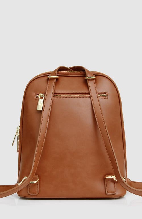 Belle & Bloom 5th Ave Leather Backpack In Camel