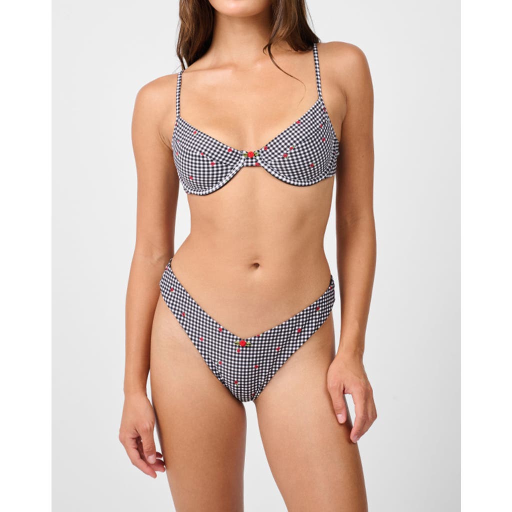 Weworewhat Full Coverage Underwire Bikini Top In Gray