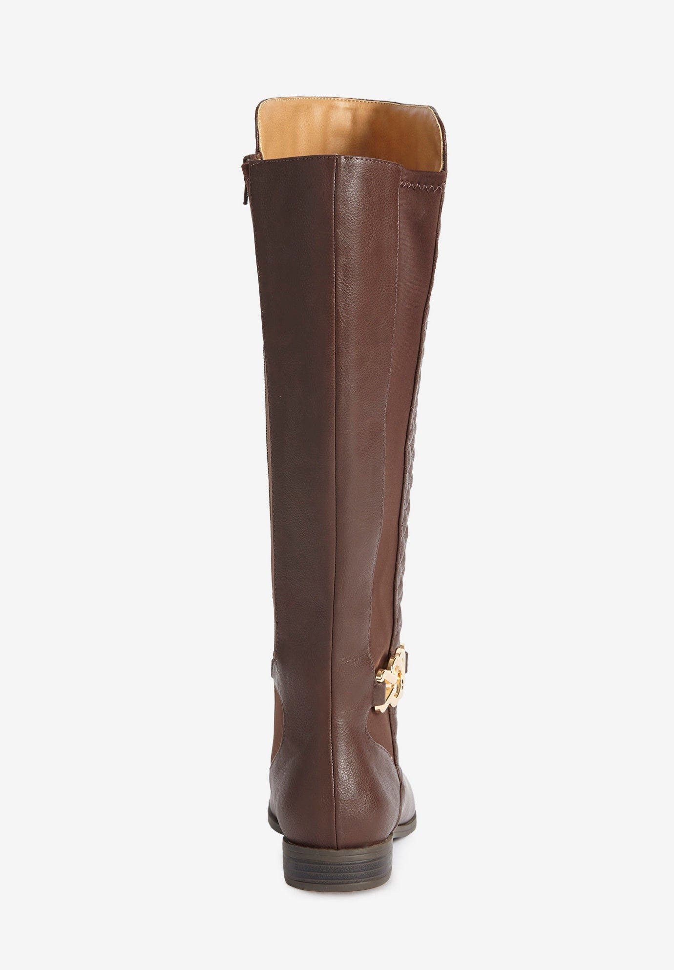 The Viona Wide Calf Boot, Alternate, color, BLACK