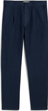 Madewell Pleated Relaxed Straight Leg Cotton & Hemp Pants