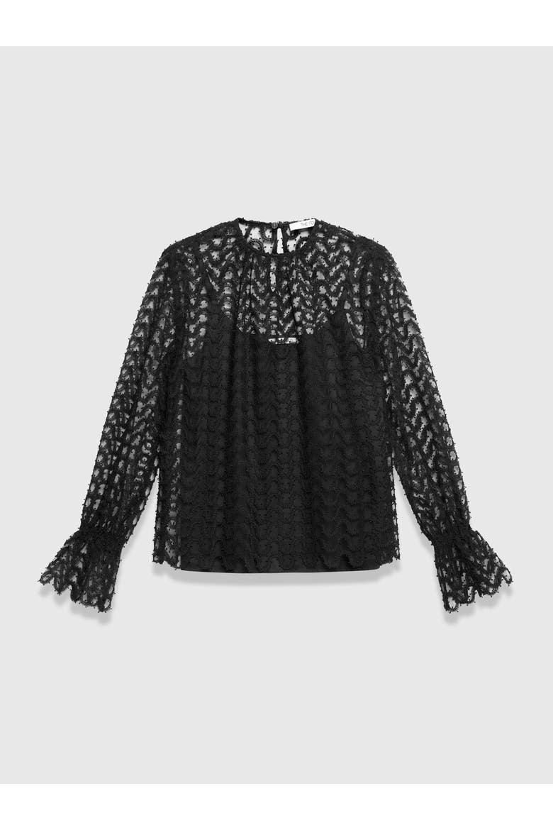 Aliano Round Neck Blouse, Alternate, color, Black