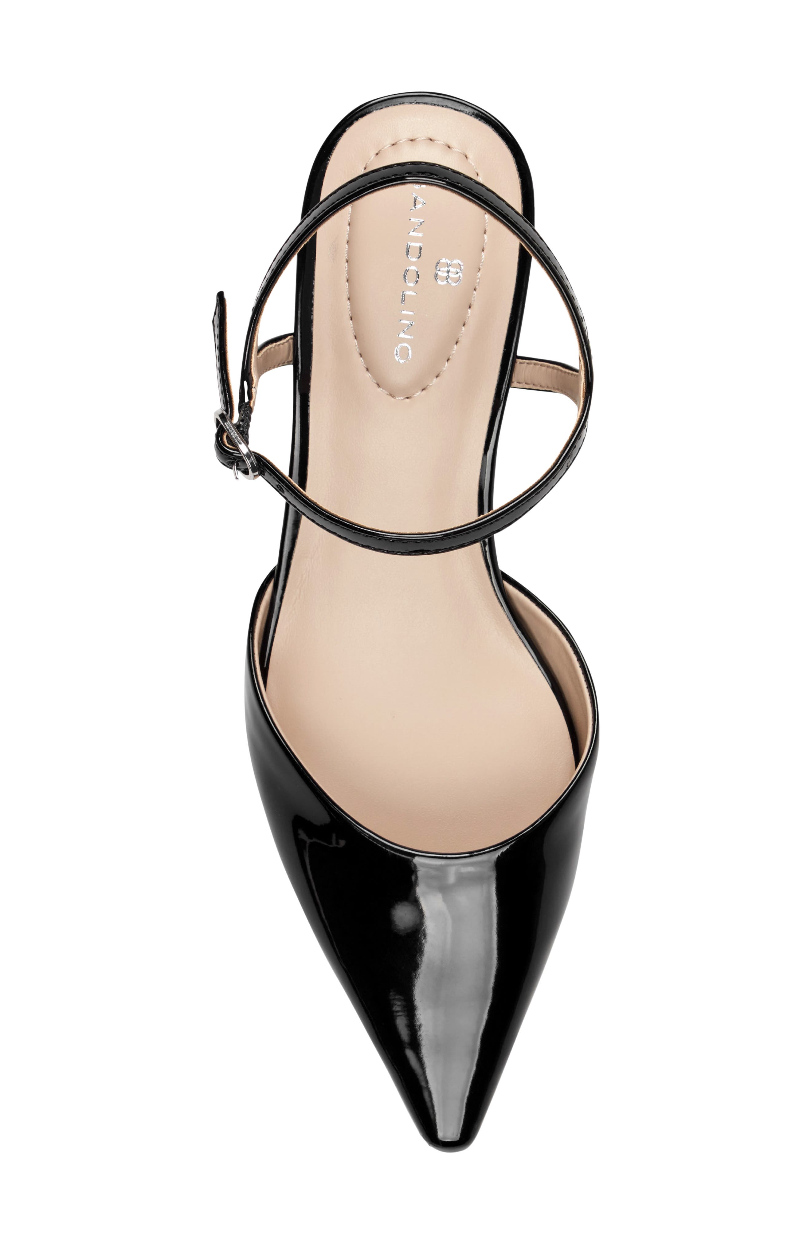 Bandolino Rose Ankle Strap Pointed Toe Kitten Heel Sandal, Alternate, color, 