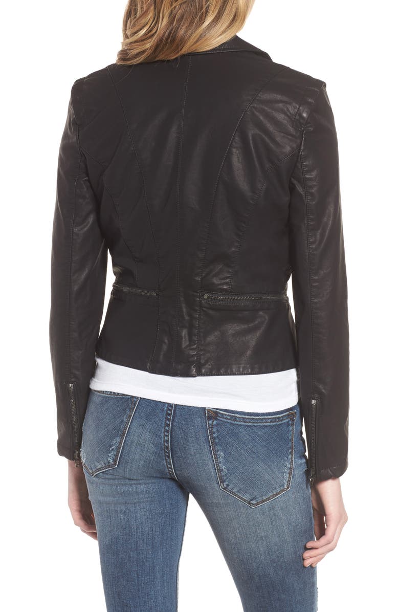BLANKNYC Faux Leather Moto Jacket, Alternate, color,