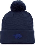 FANATICS Women's Fanatics Branded Navy Nashville Predators Authentic Pro Road Cuffed Knit Hat with Pom