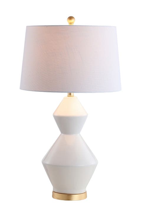 Alba 29" Geometric Ceramic/Metal LED Table Lamp