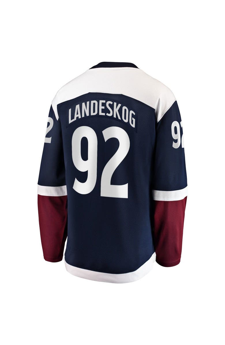 FANATICS Men's Fanatics Gabriel Landeskog Navy Colorado Avalanche Premier Breakaway Player Jersey, Alternate, color,