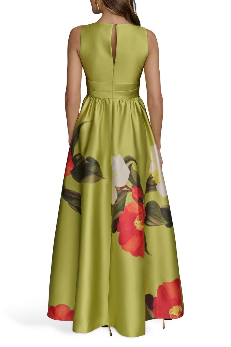 Floral Print Sleeveless A-Line Dress, Alternate, color, SMMR CITRO