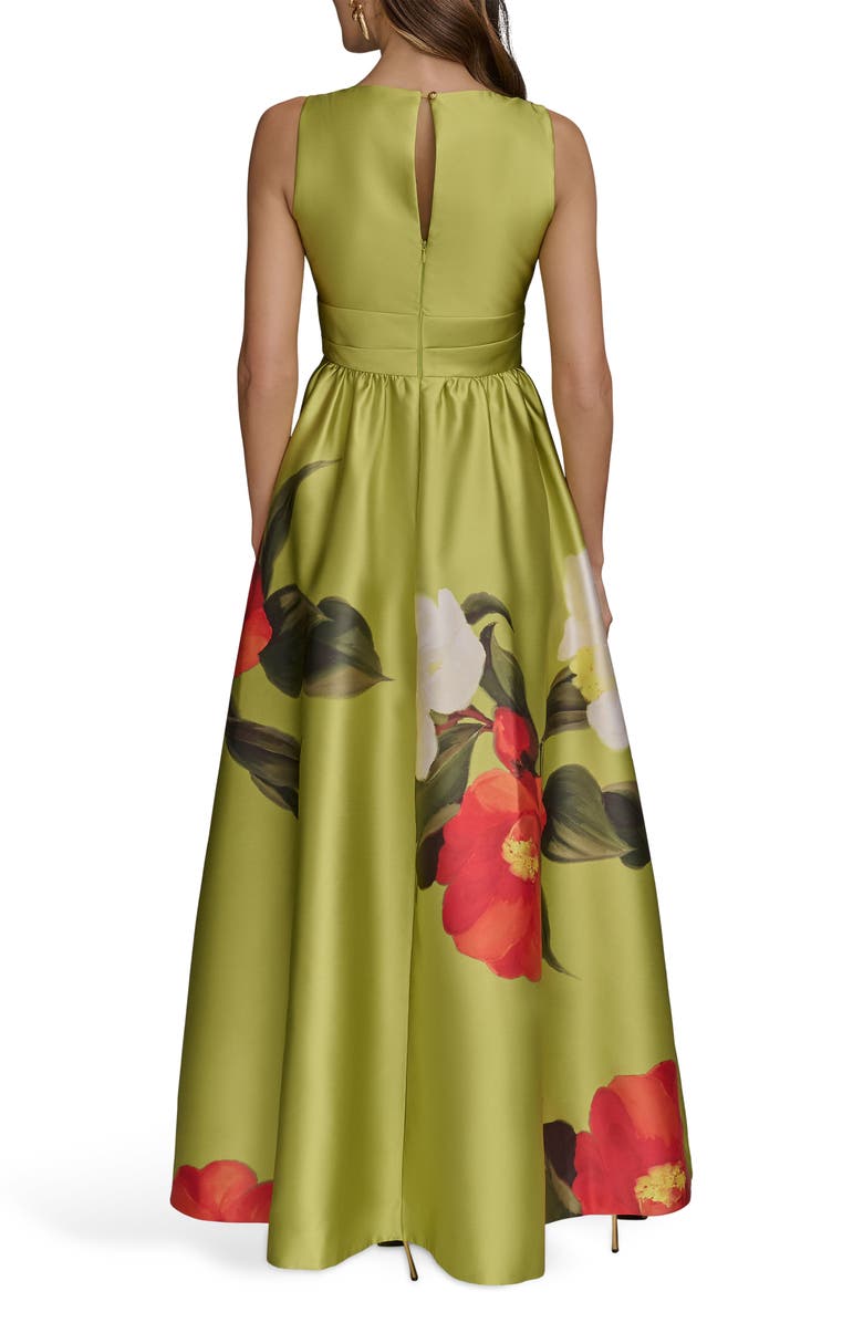 Donna Karan New York Floral Print Sleeveless A-Line Dress, Alternate, color, Smmr Citro