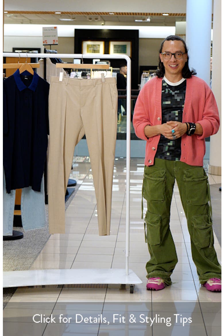 Genius Slim Fit Flat Front Stretch Dress Pants video