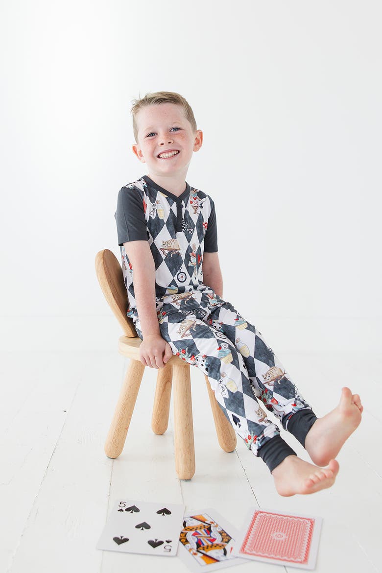 Alice in Wonderland Pajama Set, Alternate, color, Grey
