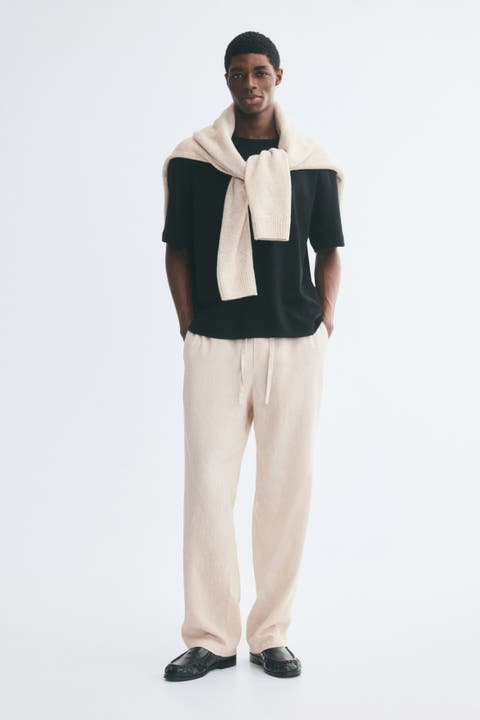 Relaxed-fit Linen-blend Pants