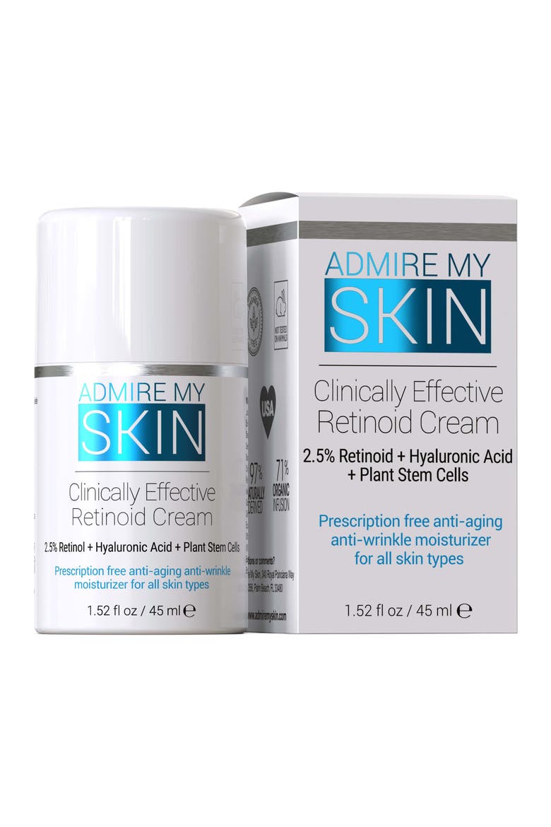Clinical Effective Retinoid Cream for Anti Aging Anti Wrinkle Skincare, Main, color, Clear