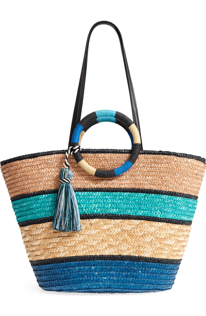 Rebecca Minkoff Woven Straw Tote, Main, color,