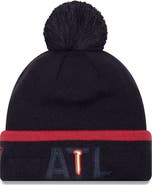 New Era Men's New Era Black Atlanta United FC Wordmark Kick Off Cuffed Knit Hat with Pom