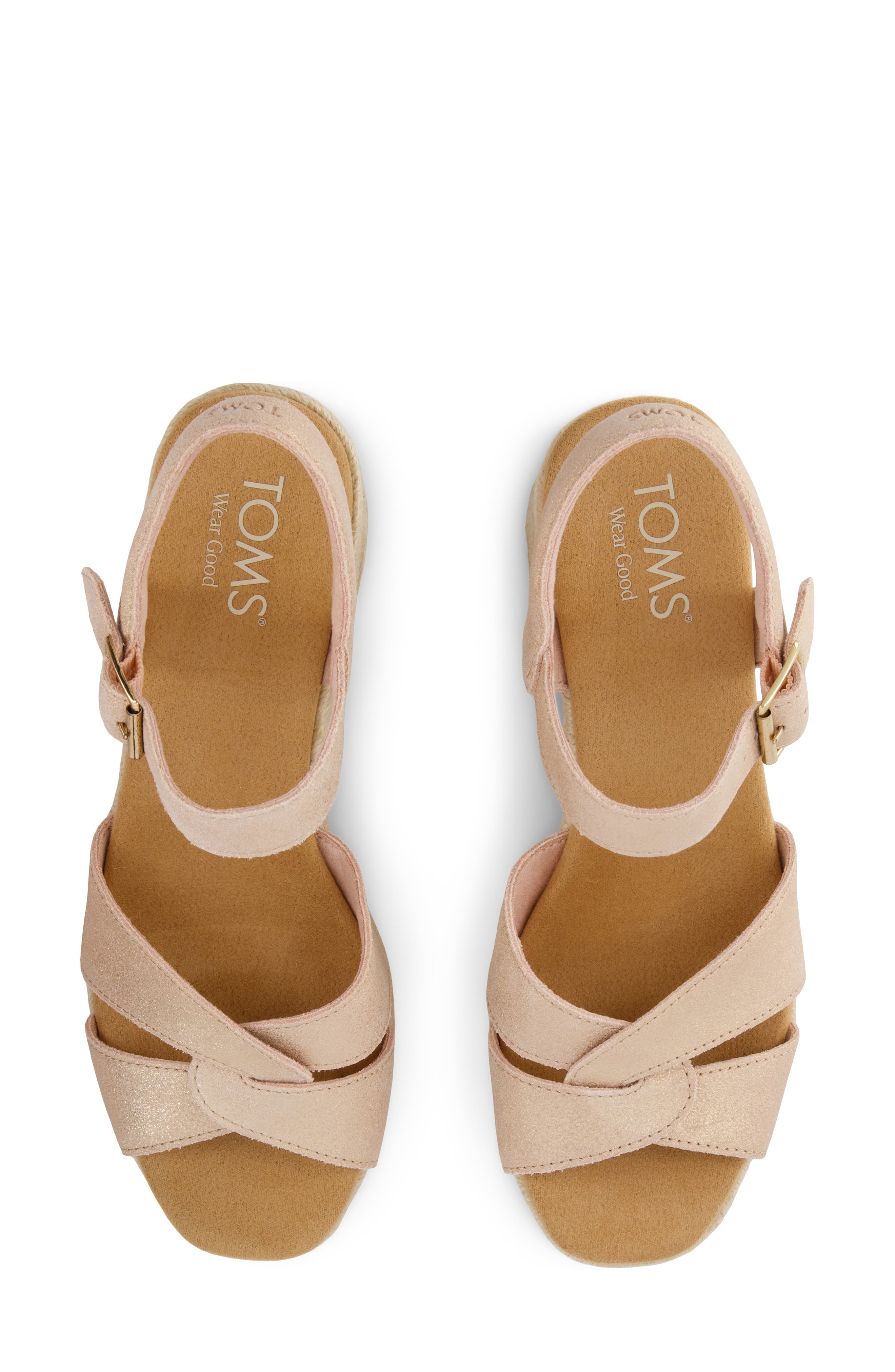 TOMS Isla Platform Sandal, Alternate, color, Pink