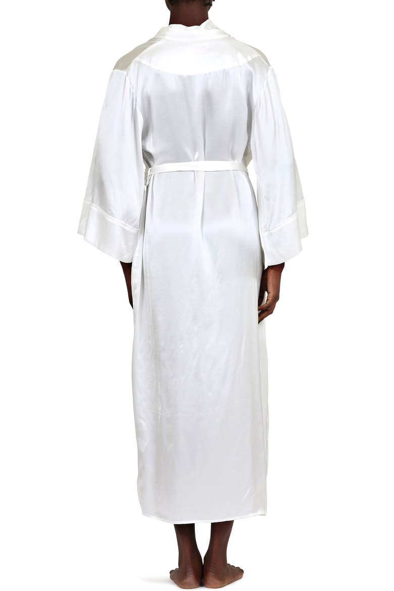 Celine Silk Robe, Alternate, color, IVORY