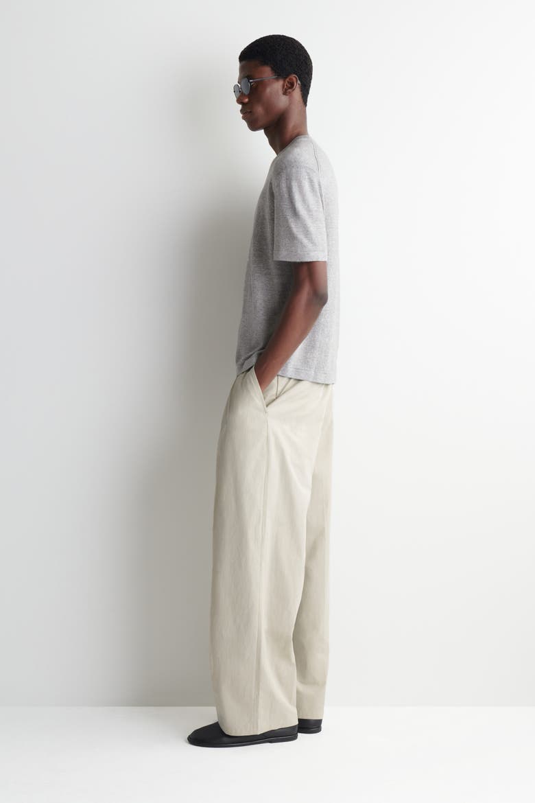 Knitted Linen T-Shirt, Alternate, color, GRAY MÉLANGE