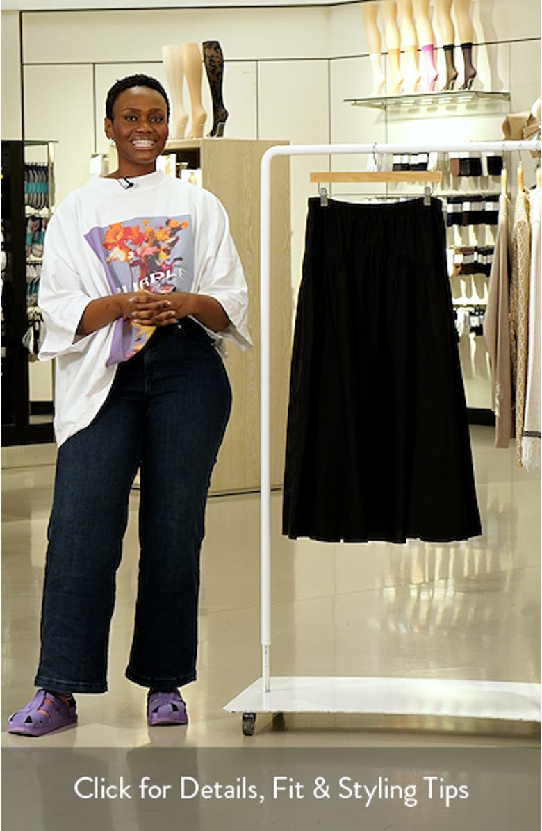 Cotton Blend Midi Skirt, sales video thumbnail