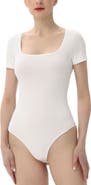 Kimi & Kai Women's Square Neck Basic Bodysuit