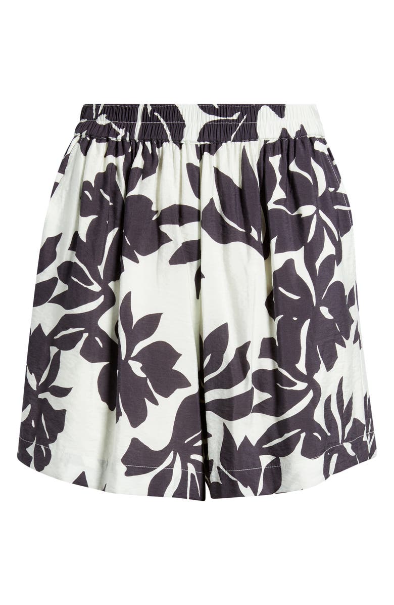 Nordstrom Floral Print High Waist Shorts, Alternate, color, Ivory- Burgundy Spacial Bloom