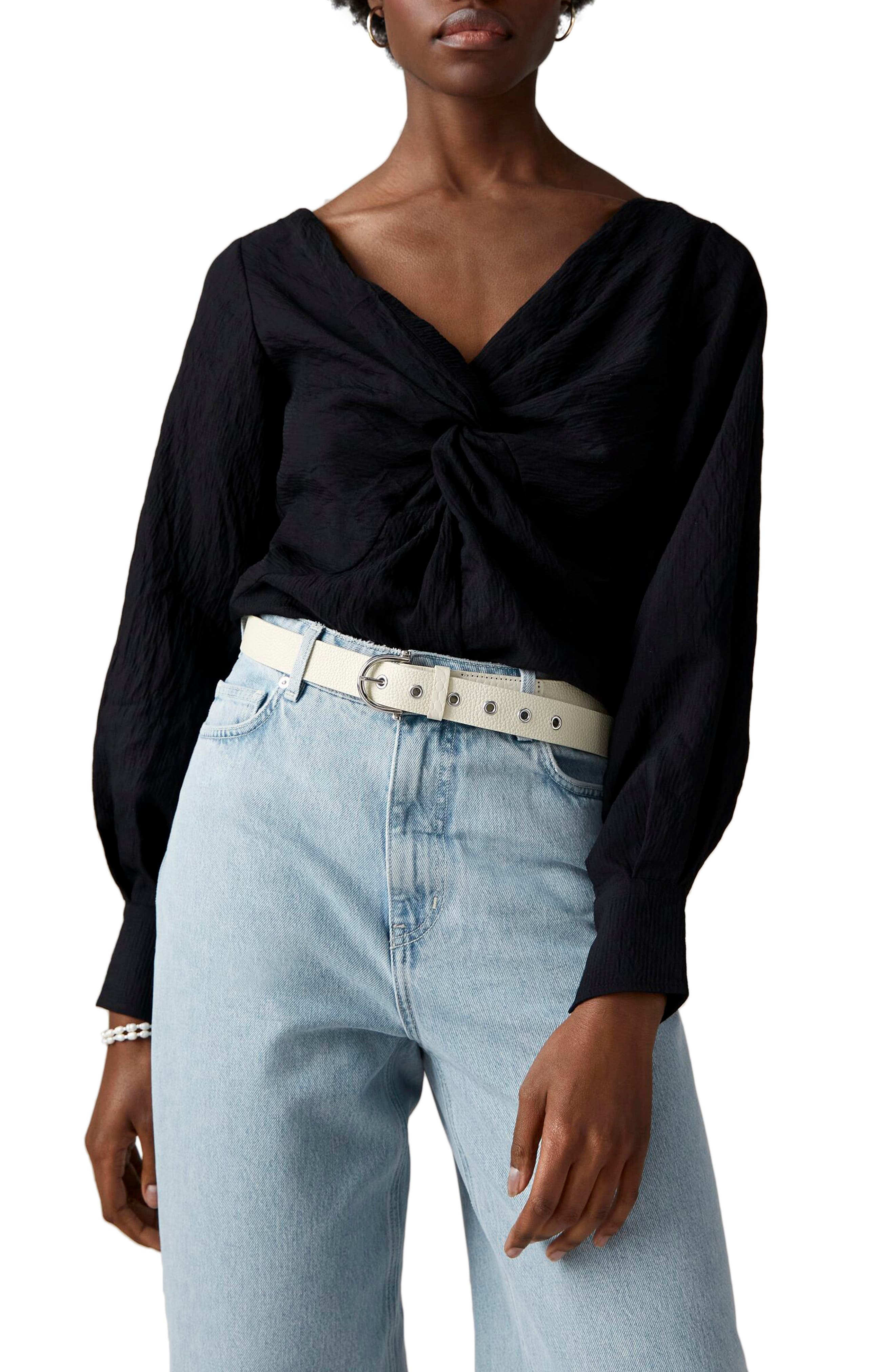 Scotch & Soda Knotted V-Neck Top (Women) | Nordstromrack