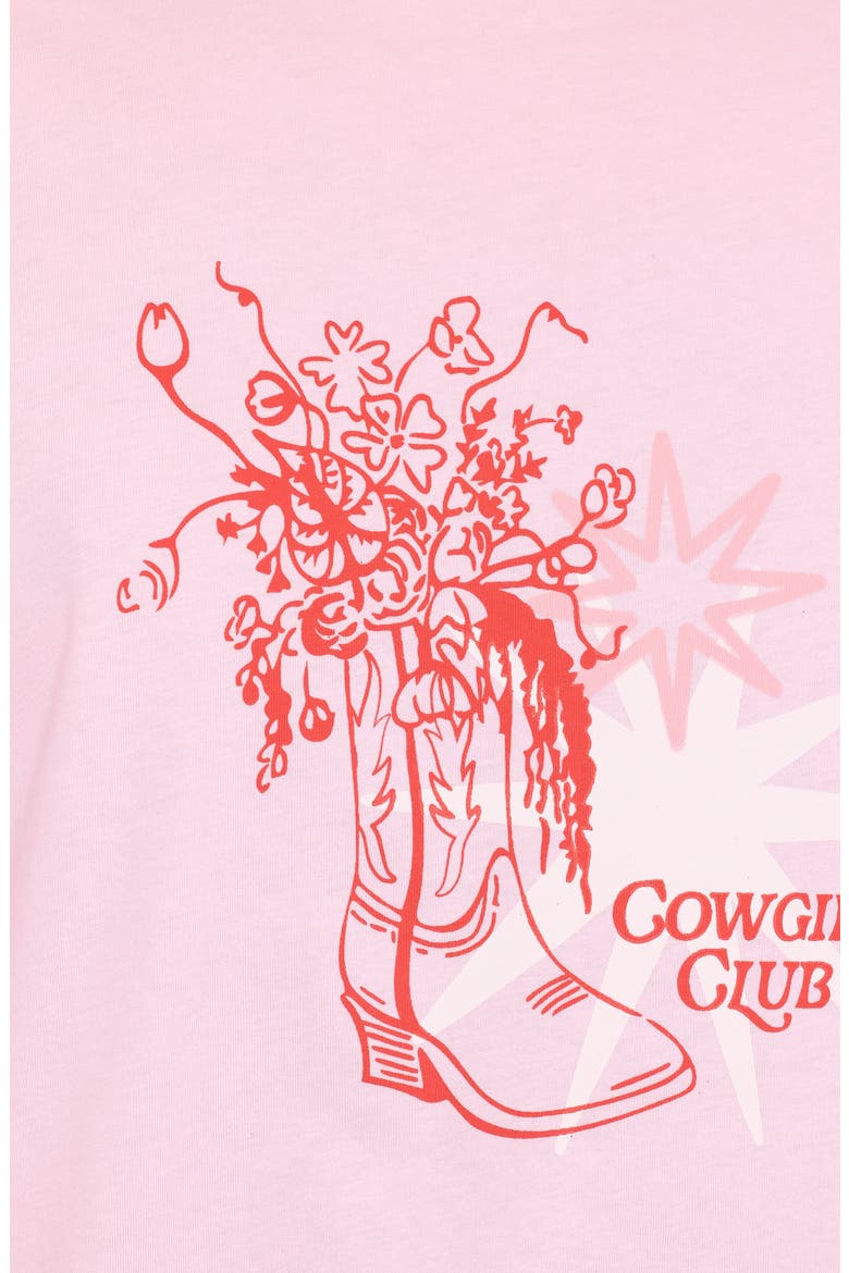 Alanna Cowgirl Club Cotton Oversize Graphic T-Shirt, Alternate, color, PINK