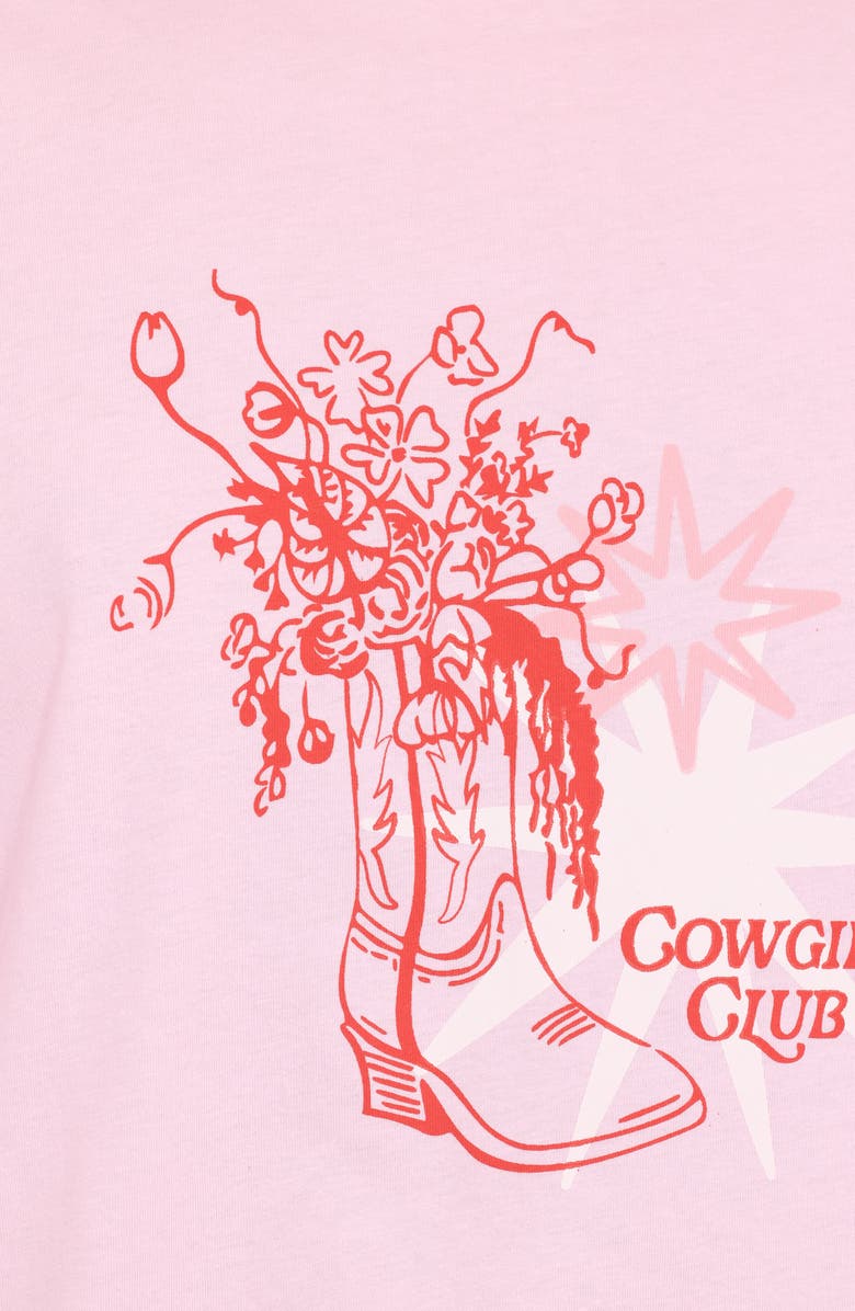 Petal & Pup Alanna Cowgirl Club Cotton Oversize Graphic T-Shirt, Alternate, color, Pink