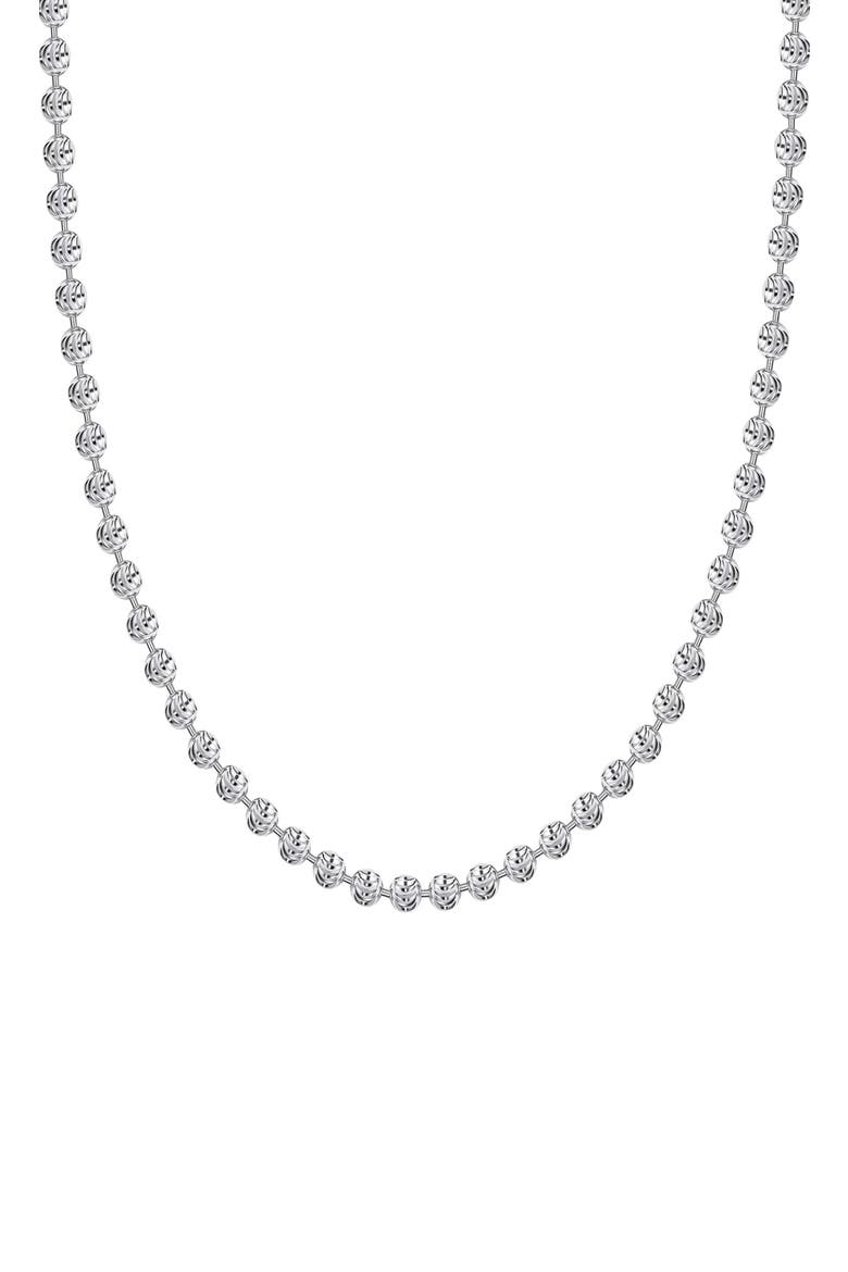 Sterling Silver 4mm Crescent Ball Chain Necklace, Main, color, SILVER