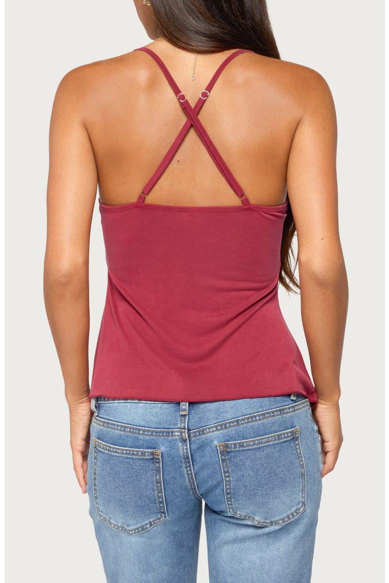 Kirstine Beaded Patch Tank Top, Alternate, color, BURGUNDY