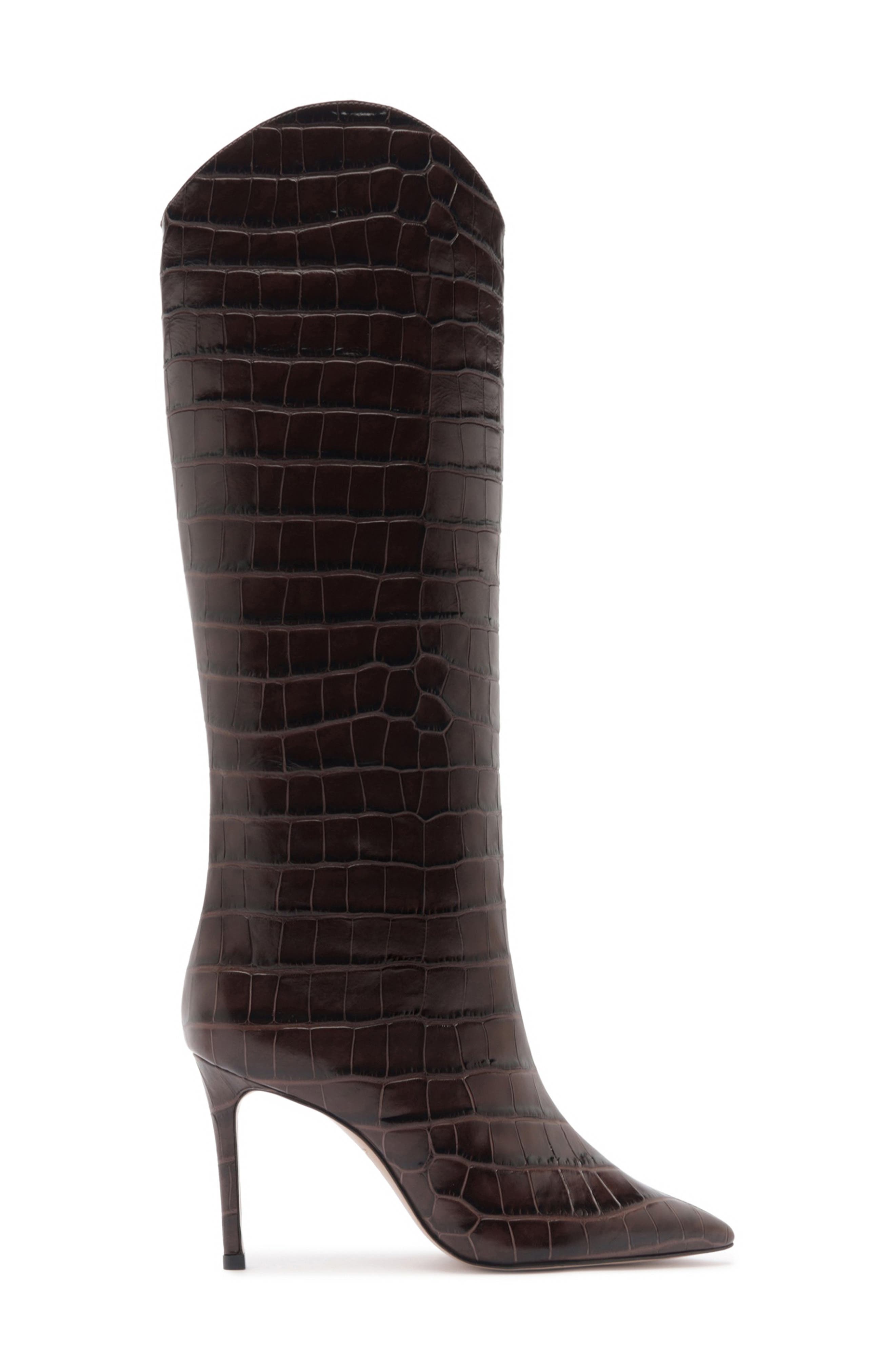 Maryana Pointed Toe Boot, Alternate, color, DARK CHOCOLATE