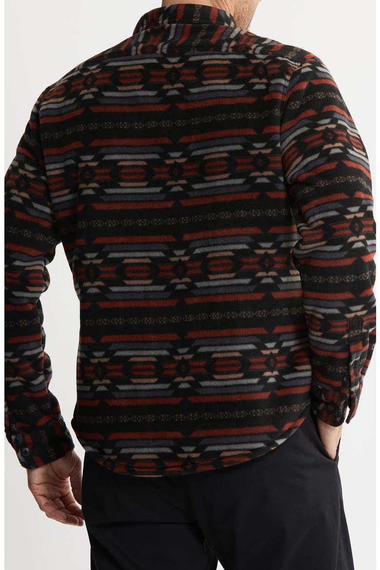 Geometric Jacquard Faux Shearling Lined Jacket, Alternate, color, BLACK MULTI