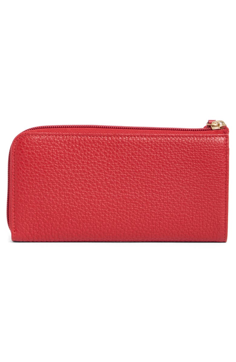 Longchamp Leather Zip-Around Wallet, Alternate, color,
