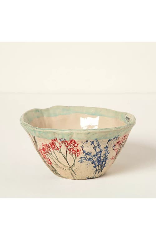 Nina J Design Studios Sprigs Of Kindness Bowl In Multi