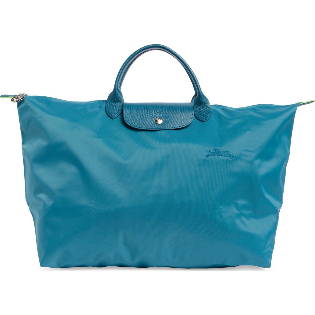 Longchamp Large Travel Duffle Bag In Blue