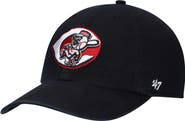 '47 Men's '47  Black Cincinnati Reds Cooperstown Collection Clean Up Adjustable Hat